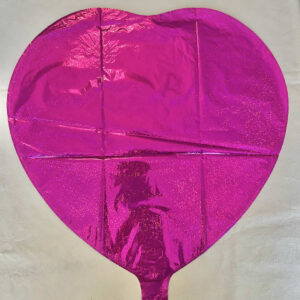GLOBO CORAZON FUCSIA CON BRILLOS 18"