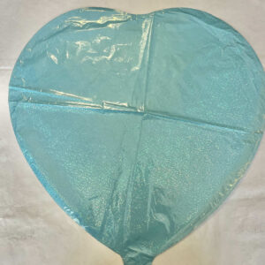 GLOBO CORAZON CELESTE CON BRILLOS 18"