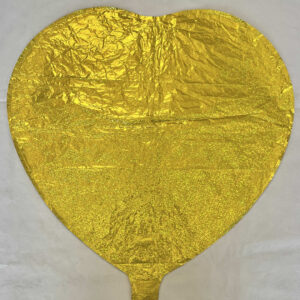 GLOBO CORAZON DORADO CON BRILLOS 18'