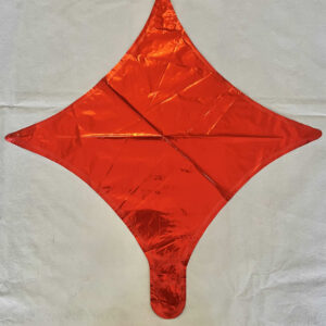 GLOBO ESTRELLA 4 PUNTAS ROJO 10"