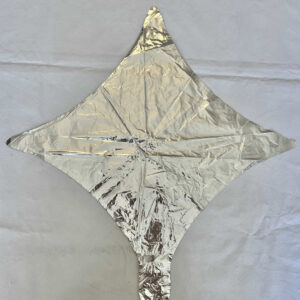 GLOBO ESTRELLA 4 PUNTAS PLATA 10 "