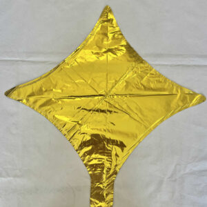 GLOBO ESTRELLA 4 PUNTAS DORADA 10"