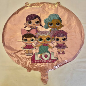 GLOBO MUNIECAS LOL rosa 18" 45 cm