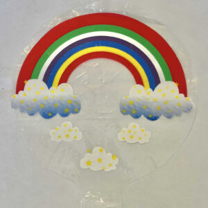 GLOBO BURBUJA ARCOIRIS