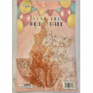 GLOBO BURBUJA con glitter dorado rose