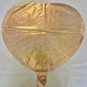 GLOBO CORAZON 18" ROSE CON BRILLOS