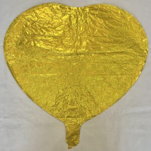 GLOBO CORAZON 18" DORADO CON BRILLOS