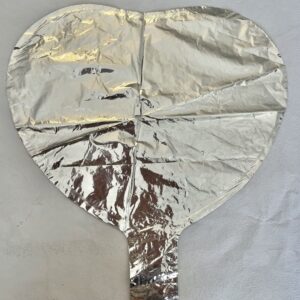 GLOBO CORAZON PLATA 10" 25 cm