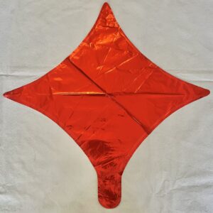 GLOBO ESTRELLA 4 PUNTAS ROJA 10" 25 cm