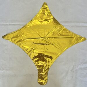 GLOBO ESTRELLA 4 PUNTAS DORADA 10" 25 cm