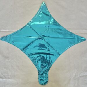 GLOBO ESTRELLA CUATRO PUNTAS CELESTE 10" 25 cm