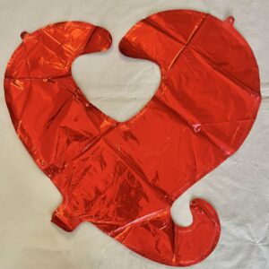GLOBO CORAZON CALADO ROJO 18" 45 cm