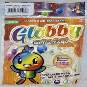 GLOBO METALIZADO BLANCO