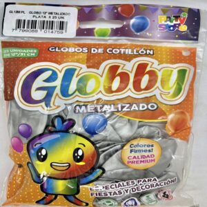 GLOBO METALIZADO PLATA