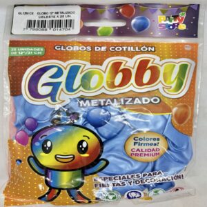 GLOBO METALIZADO CELESTE