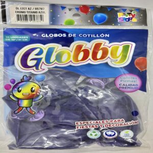 GLOBO CROMO TITANIO AZUL