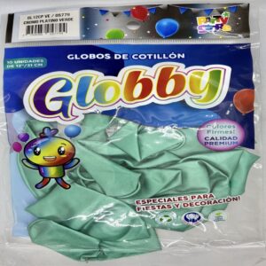 GLOBO CROMO PLATINO VERDE