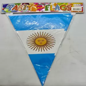 BANDERIN TRIANGULO BANDERA ARGENTINA CON SOL